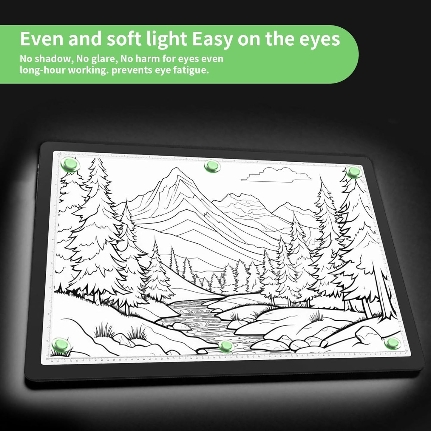 Phylosal Rechargeable A3 LED Light Pad for Diamond Painting, Ultra-Thin Magnetic Tracing Light Box for Drawing, Diamond Art Light Board with Side Button, Super Bright Light Table for Sketching (White)
