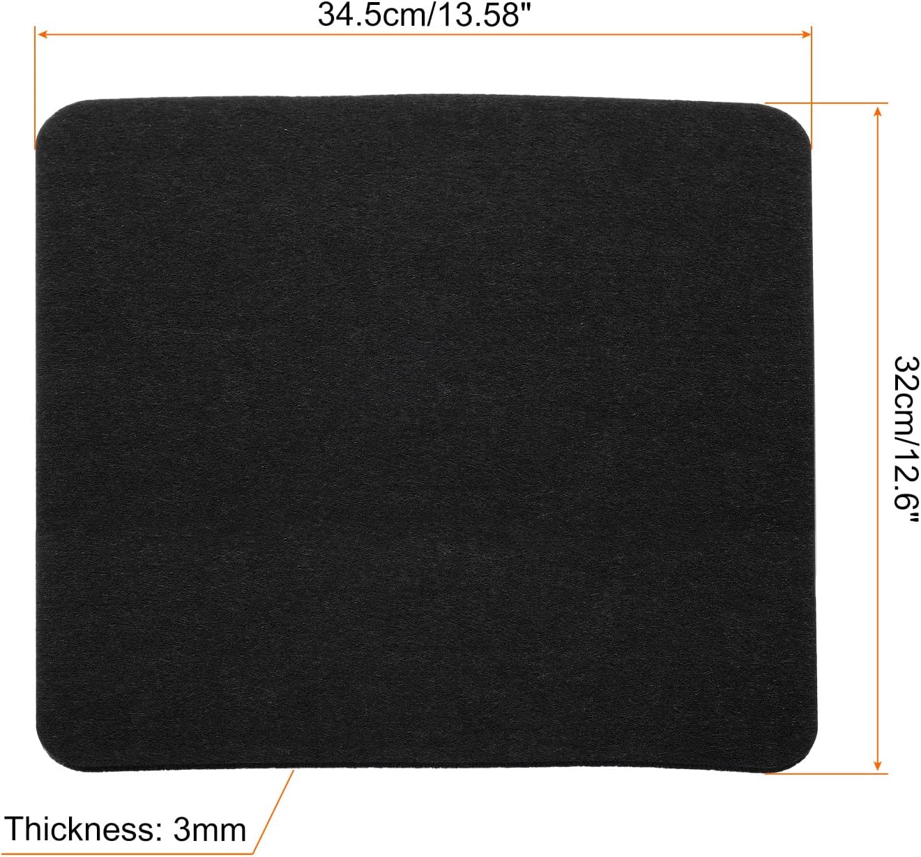 PATIKIL 9"x8" Mouse Pad, Felt Dual Side Soft Desk Pad Writing Mat for Office Home, Light Gray