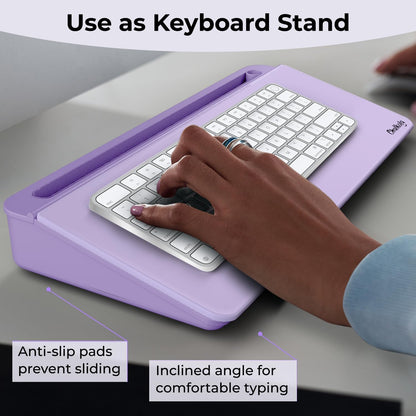 Chalkola Pink Glass Desktop Whiteboard with Storage - Dry Erase Board, Work Desk Organizers, Computer Keyboard Stand, Home Office Desk Accessories, Workspace Desktop Buddy