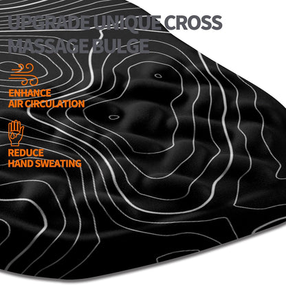 Ergonomic Slope Mouse Pad Wrist Support, Wrist Rest Mousepad for Carpal Tunnel Pain Relief with Massage Bulge and Slow Rebound Memory Foam (12x8 inch, Black)