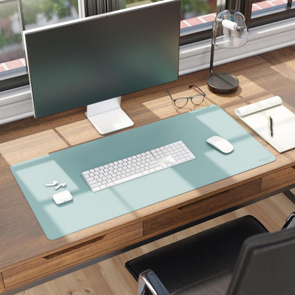 Smead Desk Pad, Vegan Leather Desk Mat with Non-Slip Faux Suede Backing, Perfect Desk Organizer for Office Decor, 31.5” x 15.7” Medium, Sandstone (64831)