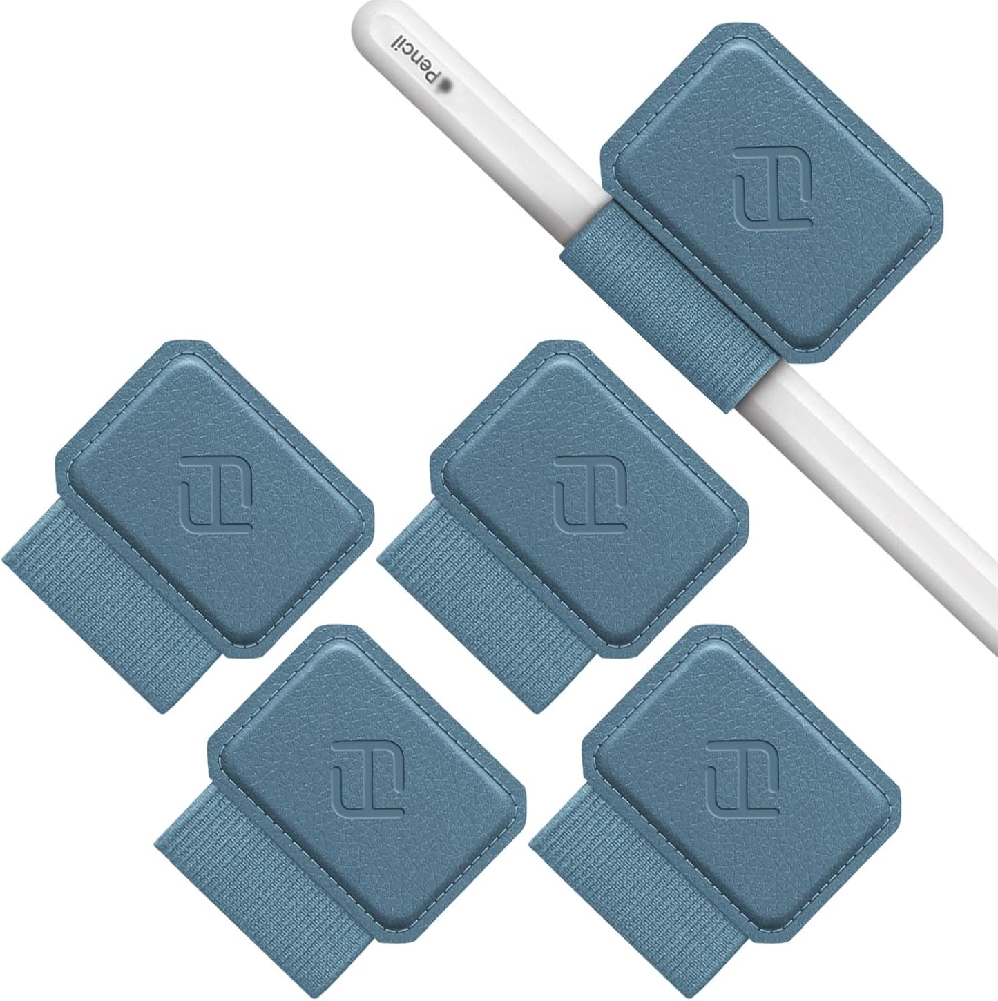 Fintie 4 Pack Pen Loop Holder for Apple Pencil Pro, Apple Pencil (USB-C / 1st / 2nd Generation) and Stylus Pens, Elastic Adhesive Leather Sleeve Attached to Cases, Black