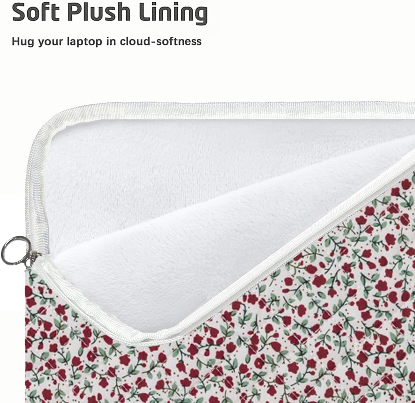 Puffy Laptop Sleeve 13 Inch Cute Quilted Laptop Protective Case Padded Floral Computer Sleeve for MacBook (A-Blue, 13 Inch)