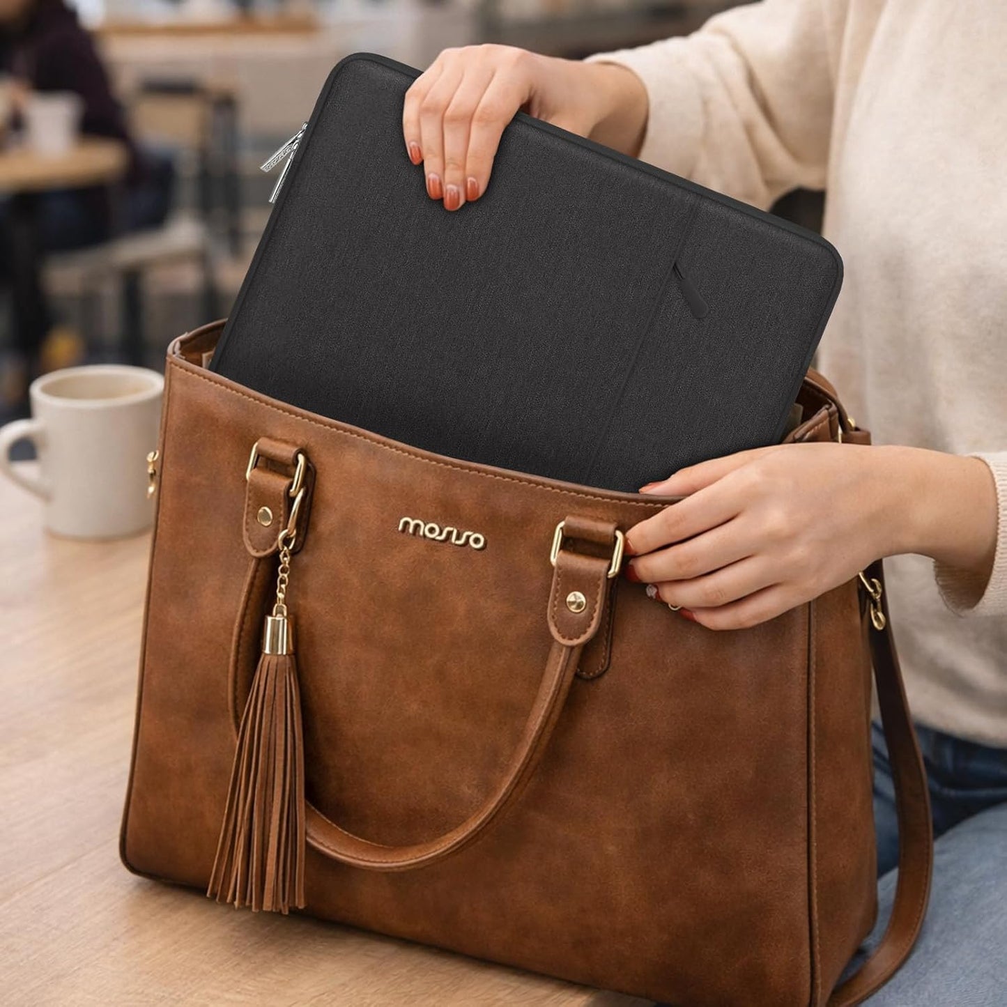 MOSISO Laptop Case 13.3 inch, 13-13.3 inch Laptop Sleeve Compatible with MacBook Air/Pro 13/Pro 14 M5 M4 M3 M2 M1, HP Dell ASUS Lenovo,Polyester Vertical Computer Sleeve Bag with Pocket, Antique Green - Colors A