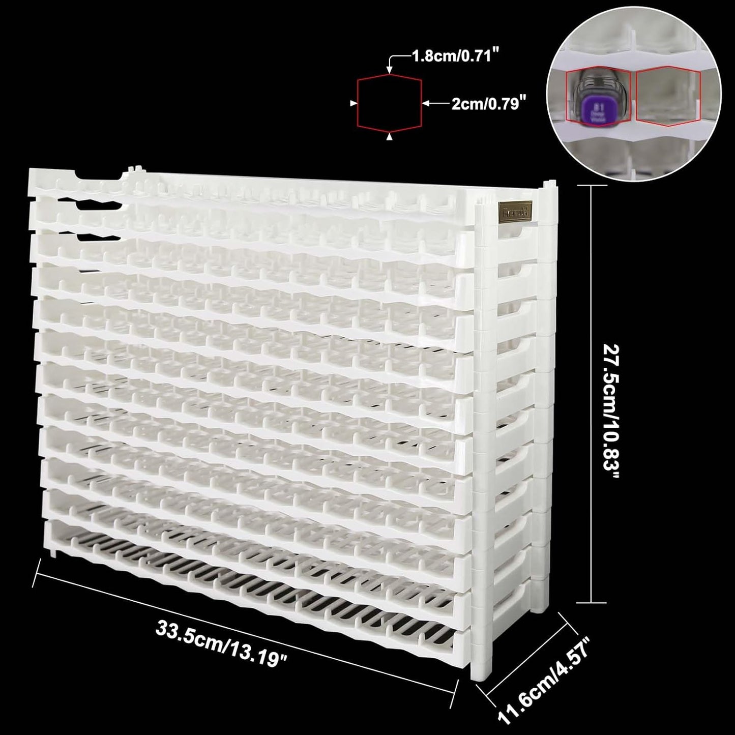 Universal 6 Layers Tray Universal Marker Storage Rack, Penholder Display for 90 Pens SN01 Pencil Organizer Holder for Desk (Clear-6 layers)