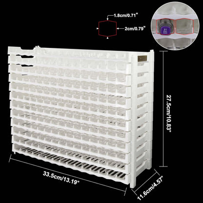 Universal 6 Layers Tray Universal Marker Storage Rack, Penholder Display for 90 Pens SN01 Pencil Organizer Holder for Desk (Clear-6 layers)