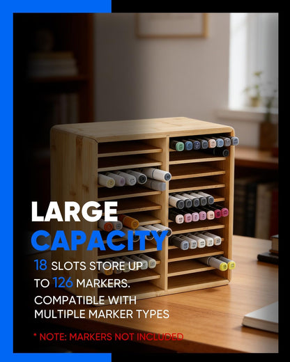 UCEC 300 Slot Marker Organizer Adjustable Markers Holder for Desk, Marker Storage Rack Pen Color Pencil Watercolour Brushes, Pen Case Markers Organizer for Artists for Studio, Classroom, Home Office