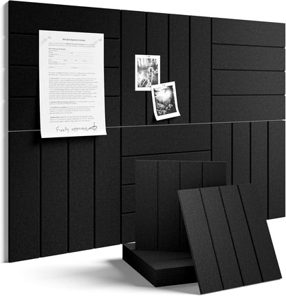Fluxynara Large Felt Bulletin Board 48" x 36" Cork Board Alternative-12 Pack with 70 Safe Removable Adhesive Tabs, Cork Boards for Walls Cork Board for Home Office Classroom Pin Board (Oatmeal)