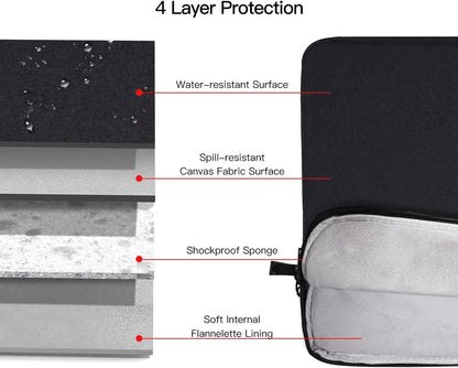 Tablet Sleeve for 2026 iPad A16, 11 inch iPad Air M4 M3 M2, Pro M5, Amazon Fire Max 11 Tablet/Kindle Fire HD 10/10 Plus, Galaxy Tab A9+ Plus Bag, Black