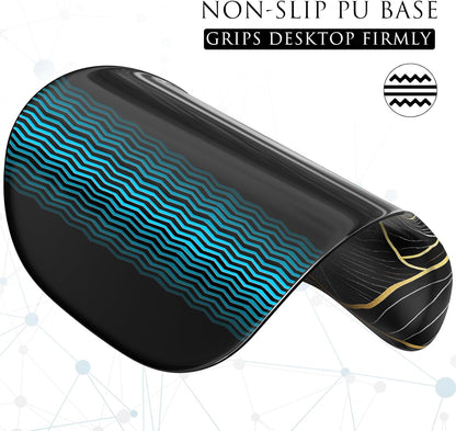 MROCO Ergonomic Mouse Pad with Gel Wrist Rest, Smooth Wrist Support Surface, Non-Slip PU Base for Pain Relief, Comfortable Mousepad for Computer, Laptop, Office & Home, 9.4 x 8.1 in, Black