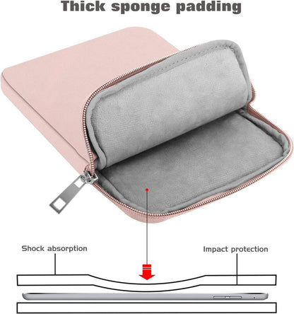 MoKo 7-8 Inch Tablet Sleeve Bag, Polyester Pouch Cover Case Fits iPad mini (A17 Pro) 8.3" 2024, iPad mini 6/5/4/3/2/1, Samsung Galaxy Tab S2 8.0, Tab A 8.0, ZenPad Z8s 7.9,Black