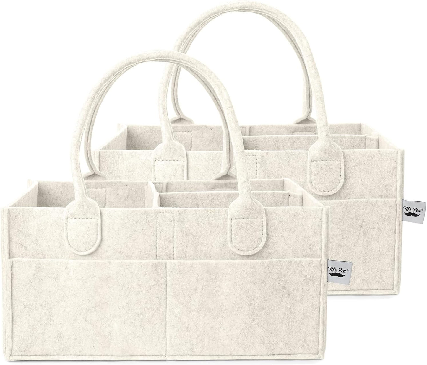 Mr. Pen- Baby Diaper Caddy Organizer, Gray, Medium, Nursery Storage Bin and Car Organizer for Diapers and Baby Wipes