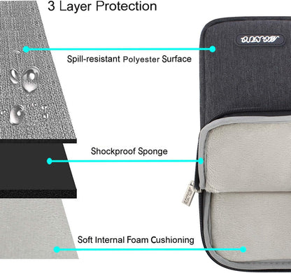 MOSISO Laptop Case 13.3 inch, 13-13.3 inch Laptop Sleeve Compatible with MacBook Air/Pro 13/Pro 14 M5 M4 M3 M2 M1, HP Dell ASUS Lenovo,Polyester Vertical Computer Sleeve Bag with Pocket, Antique Green - Colors A