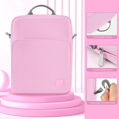 Dadanism 9-11 Inch Tablet Sleeve Bag Carrying Case with Shoulder Strap for iPad (A16) 11", iPad 10th Gen 10.9", iPad Air M4/Pro M5 11", iPad 9/8/7th 10.2", Galaxy Tab A11+ Plus 11", Cloudy Pink