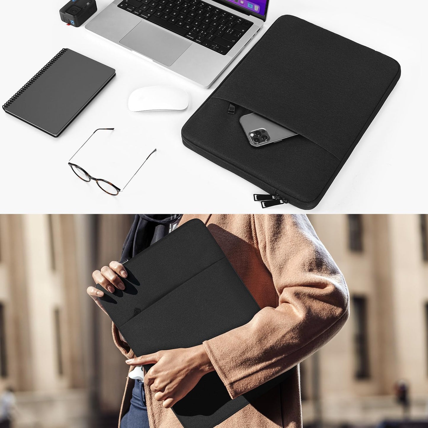 17 inch 360° Protective Laptop Case Sleeve for 2025 HP 17.3 Touchscreen Laptop,Envy 17,Pavilion 17,ASUS Vivobook 17, Shockproof Water-Resistant Computer Bag w/Accessory Pocket