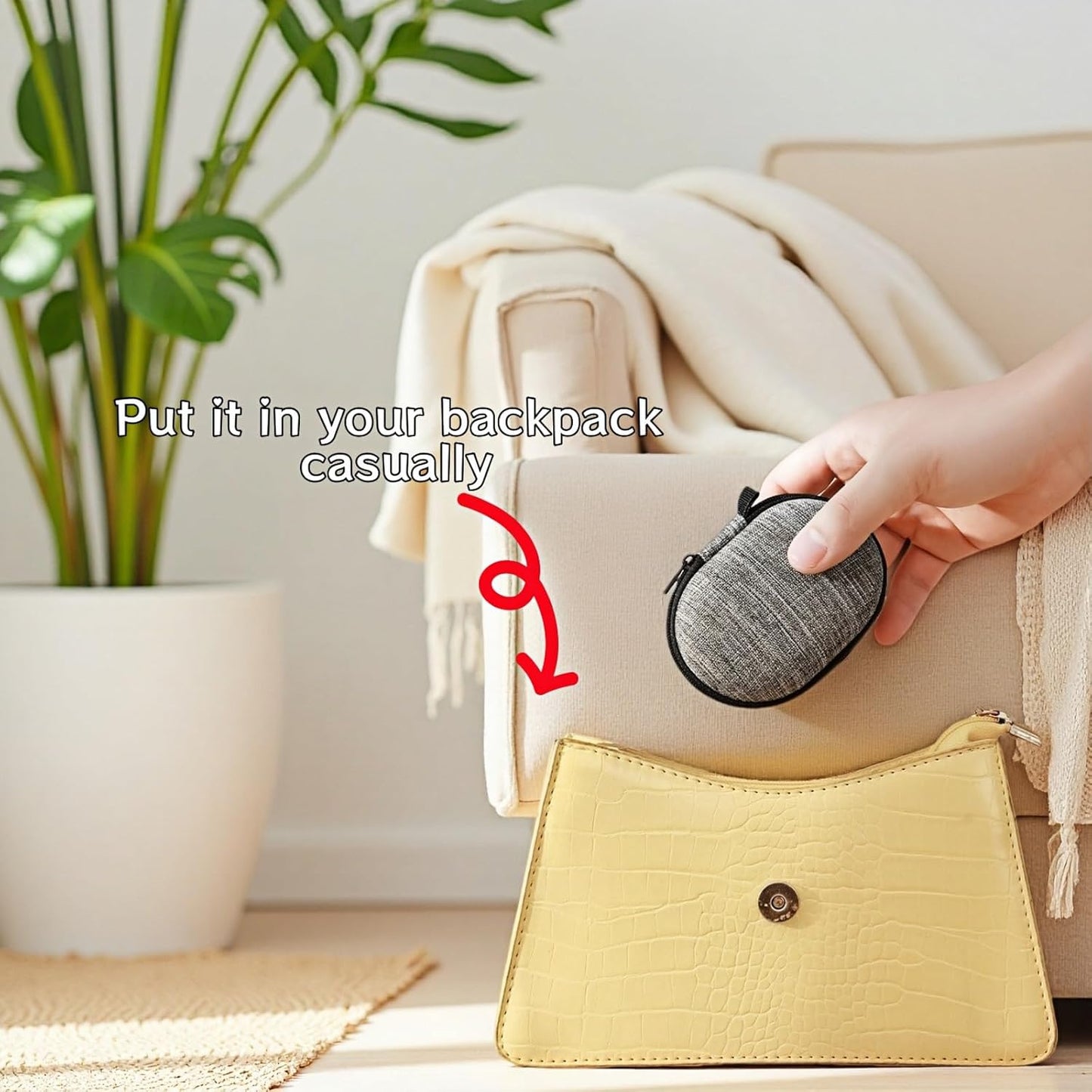 Chinshwehaw Electronic Accessories Organizer Bag: EVA Hard Shell Shockproof, Hard Shell Tech Organizer Case - Water Resistant Travel Storage for Cables Charger Earphones USB SD Card (Rectangle)