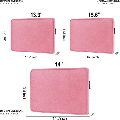 Laptop Sleeve 15.6 Inch, Shockproof Protective Traveling Computer Case, Water Resistant Portable Laptop Carrying Bag Compatible for Lenovo, HP, Dell, Asus,MacBook, Notebook, Black