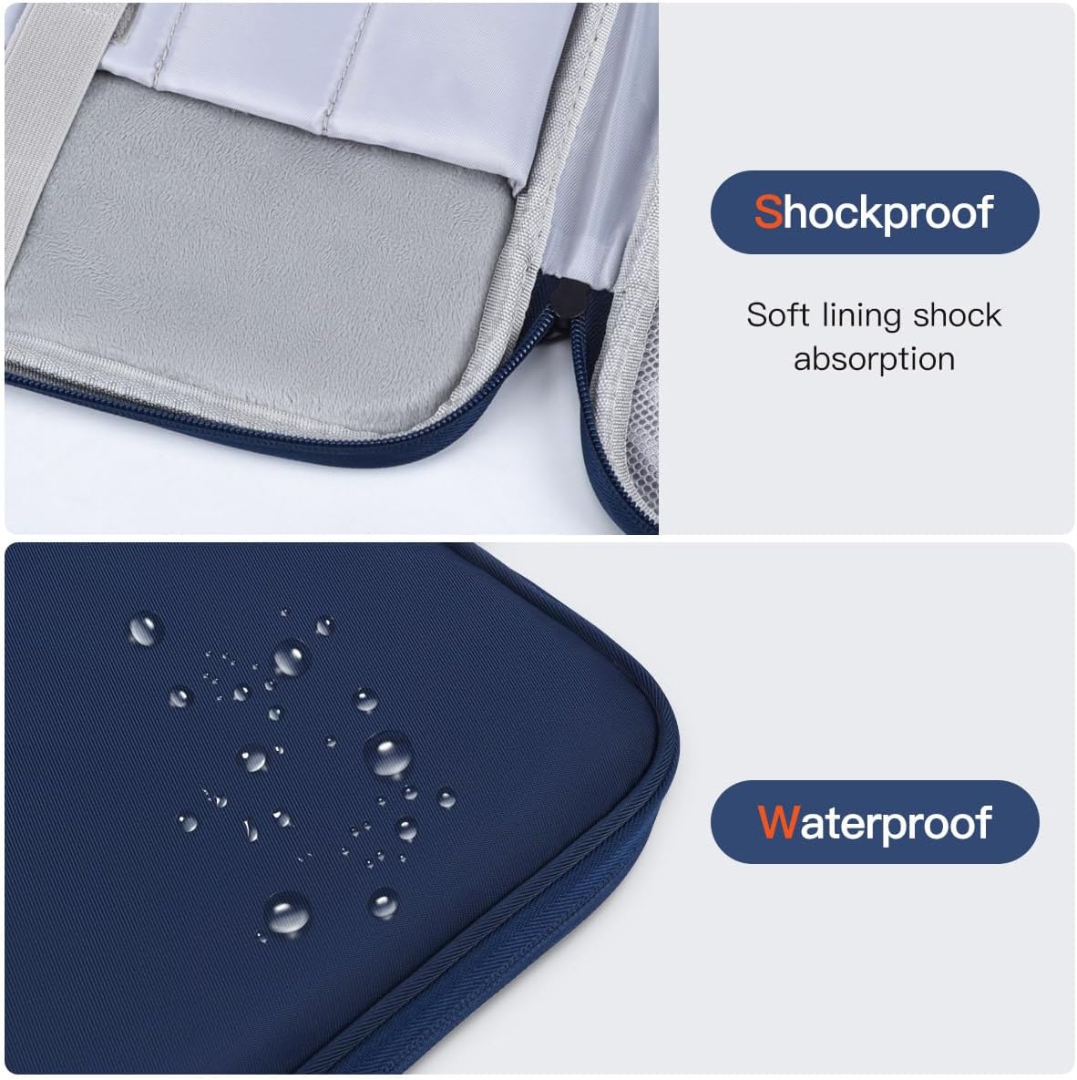 12-12.9 Inch Tablet Sleeve Bag for 12.4" Samsung Galaxy Tab S10+ S9+ Plus/S8+/S7+ Plus/S7 FE,13" iPad Air M4 M3 M2/iPad Pro M5 M4/Pro 12.9"/Microsoft Surface Go 2 12.4"/Pro 11 10 Carrying Case-Black