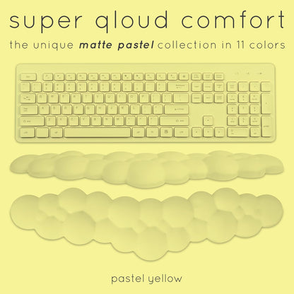 Purple Cloud Keyboard Wrist Rest – Create-ables Qloud Purple Wrist Rest for Computer Keyboard and Mouse, Ergonomic Memory Foam Wrist Pad with Non-Slip Base, Includes Cloud Mouse Pad