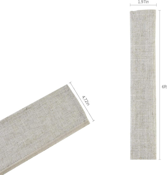 Fabric Cord Cover for Electric Wire and Lamp Chain,6 Feet Length Linen Material Bleached Linen Color