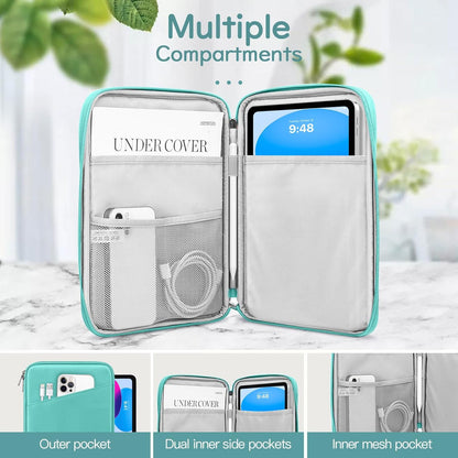 Dadanism 9-11" Tablet Sleeve Bag Carrying Case for iPad (A16) 11th Gen 11", iPad 10th Gen 10.9" Air 5/4, iPad Air M4/Pro 11", iPad 9/8/7th, Galaxy Tab A11+ Plus 11", Remarkable 2 10.3", Black