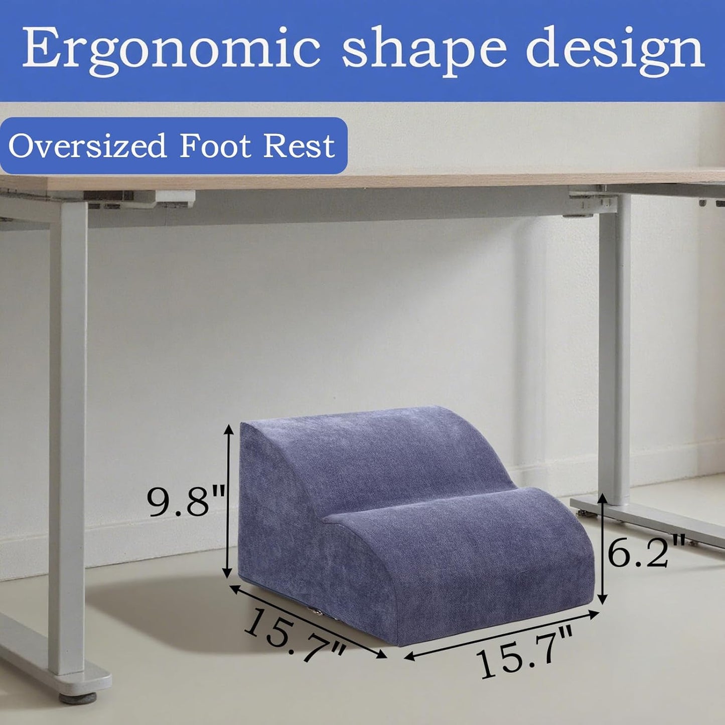 Foot Rest for Under Desk at Work.Multifunctional 3-Tier Foot Stool,with Washable Footrest.for Under Desk,Office Chair Gaming Chair & Sofa,Leg Elevation Pillow,Supports Posture-Brown