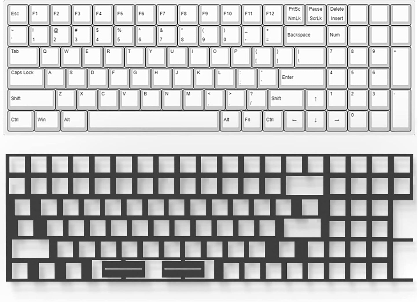 Poron Keyboard PCB Foam 84 Layout, Poron Switch Pads 120Pcs and Keyboard Sound Dampeners