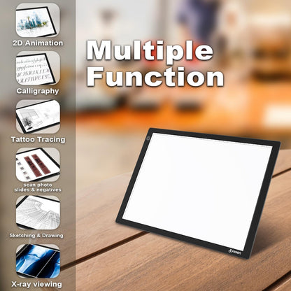 Slide & Negative Viewer Light Box, Light Table for Scanning Film Negatives and Slides/4A Light Pad,3-Level Backlight Ultra-Thin Film Scanner-USB Powered