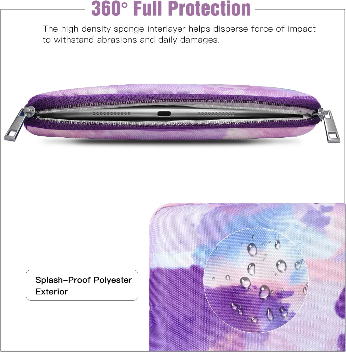 TiMOVO 9-11" Tablet Sleeve Bag for iPad 11-inch A16 2025, iPad 10.9"/10.2"| Air 11 Inch/5th/4th Gen. 10.9", Galaxy Tab A9+/A11Plus 11", Protective Bag Fit Smart Keyboard, Dusty Blue