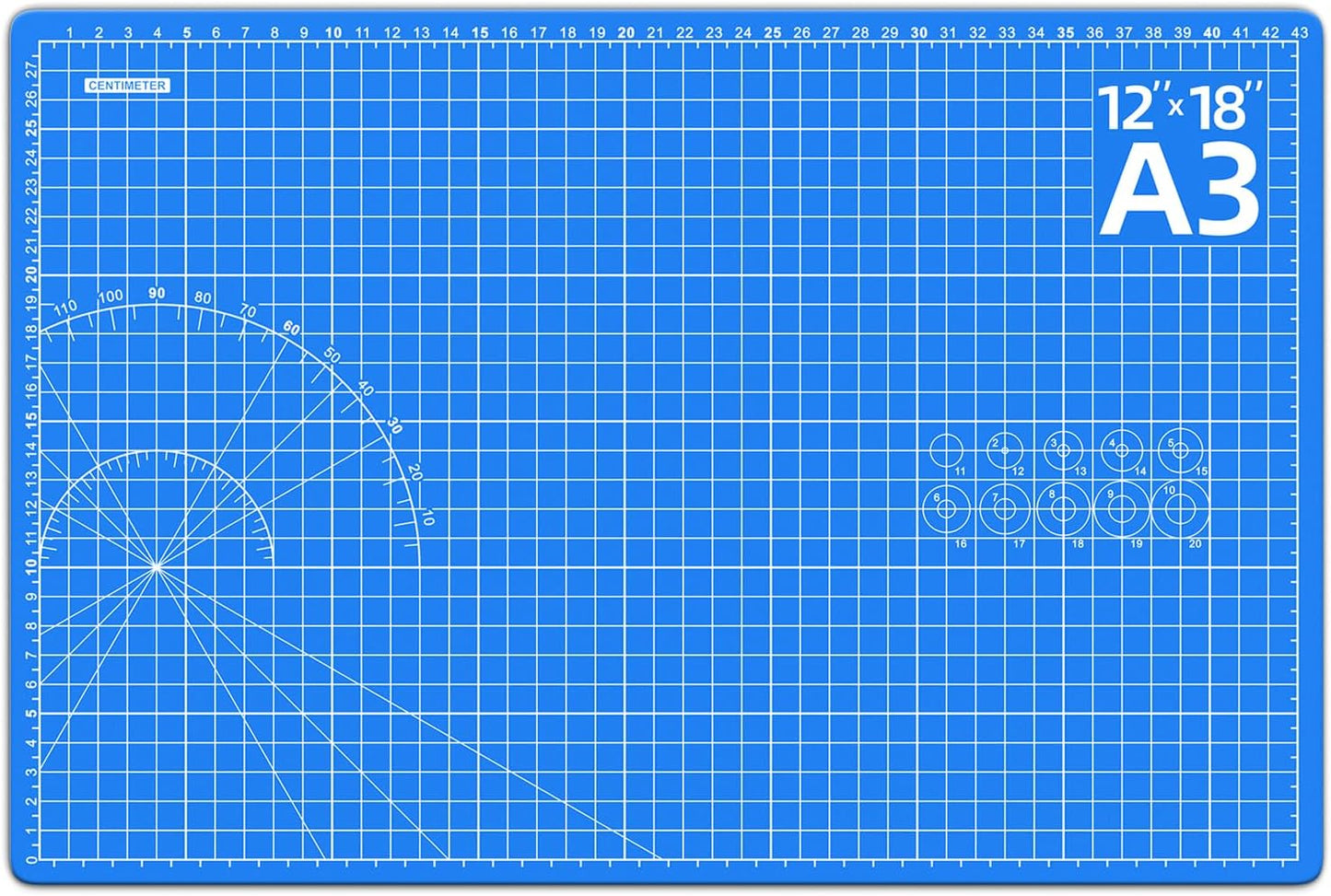 DIYSELF Cutting Mat 12in×18in, Cutting Mats for Crafts, Self Healing Cutting Mat A3, Fabric Cutting Mats Double Side for Sewing, Quilting, Craft Mat for Desktop, Matting & Mounting Materials