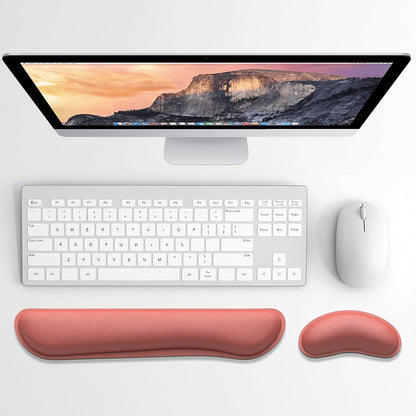 Dapesuom Enlarge Keyboard Wrist Rest, Memory Foam Keyboard Wrist Cushion for Computer Desk Mats Support, Pain Relief Ergonomic Mouse Pad Rests with Non-Slip Base for Gaming, Laptop, Radiant Orchid