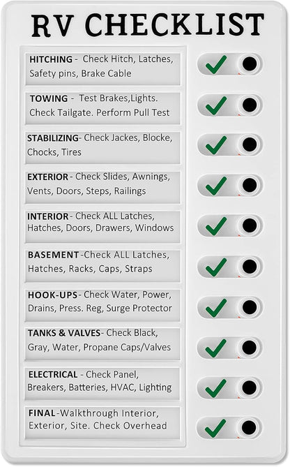 Zonon 2 Pack Rv Checklist Board to Do List Boards Plastic Chore Chart Memo Checklist Boards with Slider Portable Daily Affairs Detachable Schedule Planner for Home Office Check Items Accessories