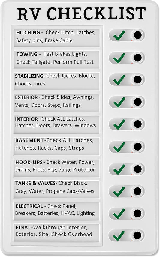 Zonon 2 Pack Rv Checklist Board to Do List Boards Plastic Chore Chart Memo Checklist Boards with Slider Portable Daily Affairs Detachable Schedule Planner for Home Office Check Items Accessories