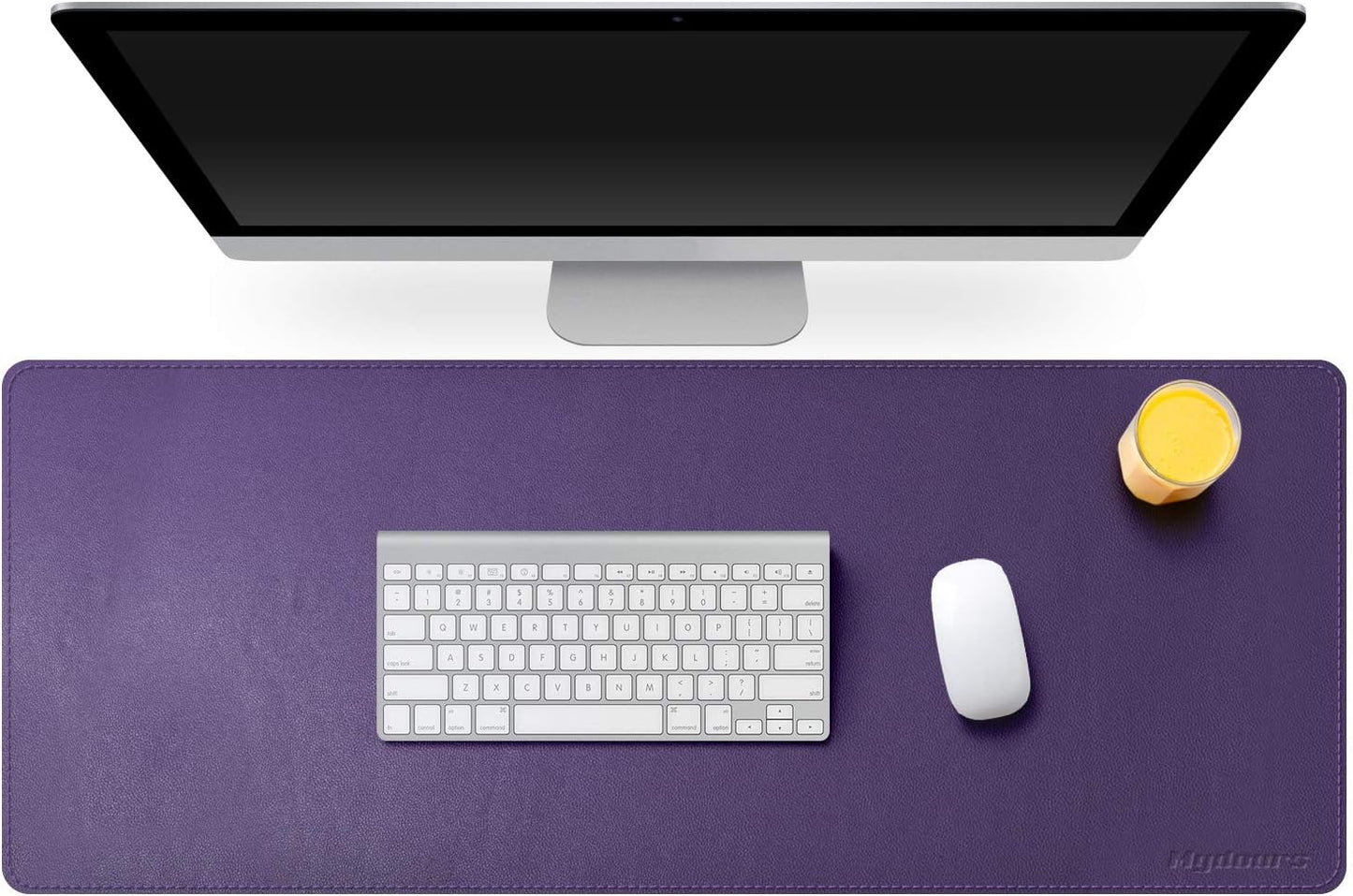 Mydours 40" x 20" Extra Large Desk Mat, PU Leather & Cork Desk Pad, Large XXL Desk Mouse Pad for Workstation, Office, Home, Computer Desk Mat with Keyboard & Mouse (Black)
