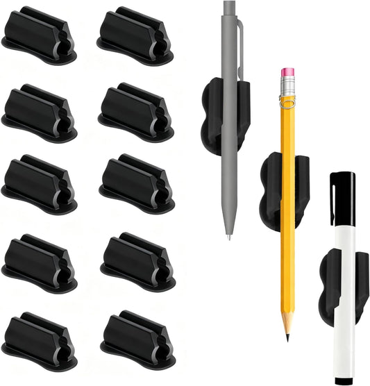 Adhesive Pencil Holder for Desk, Pen Holder for Desk, Sticky Marker and Stylus Holder, Desk Accessories for Office Classroom