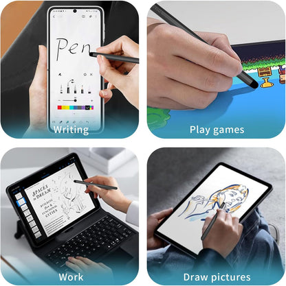 Stylus Pens with Pen Slot for Touch Screens, High Precision Capacitive Universal Stylus for iPad iPhone Tablets Samsung Galaxy All Touch Screen Devices (Black)
