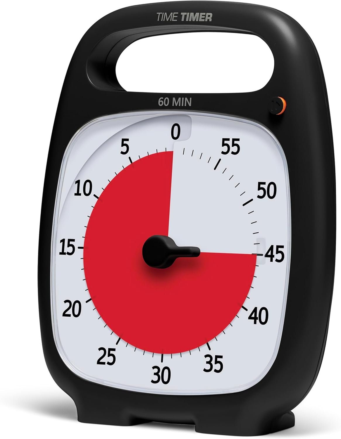 TIME TIMER Plus 20 Minute Desk Visual Timer - Countdown Timer with Portable Handle for Classroom, Office, Homeschooling, Study Tool with Silent Operation (White)