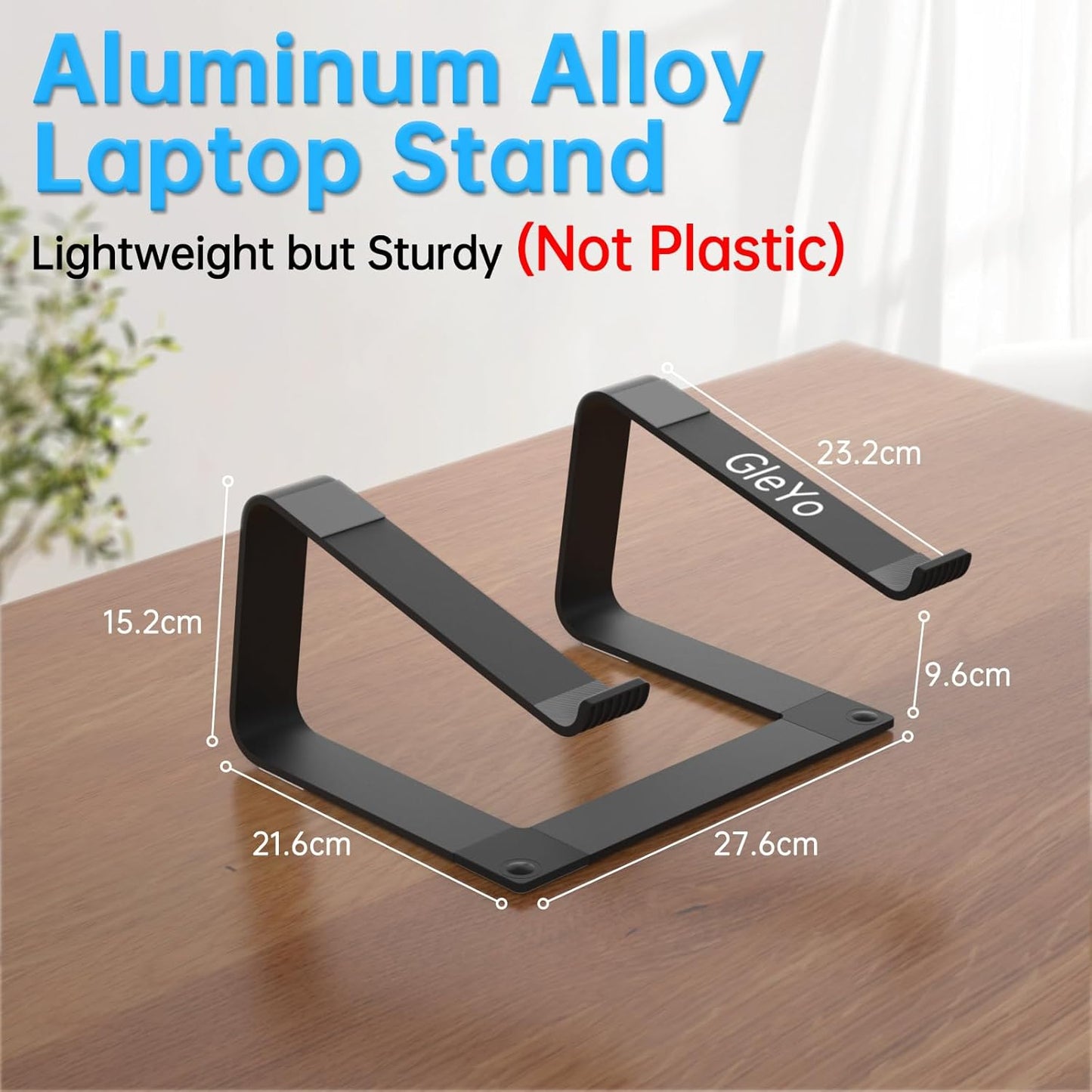 Laptop Stand for Desk Adjustable Computer Stand with 360 Rotating Base Ergonomic Laptop Riser Mount for Desk Foldable Protable Computer Desk Fits with MacBook Pro Air, Rectangle