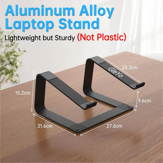 Laptop Stand for Desk Adjustable Computer Stand with 360 Rotating Base Ergonomic Laptop Riser Mount for Desk Foldable Protable Computer Desk Fits with MacBook Pro Air, Rectangle