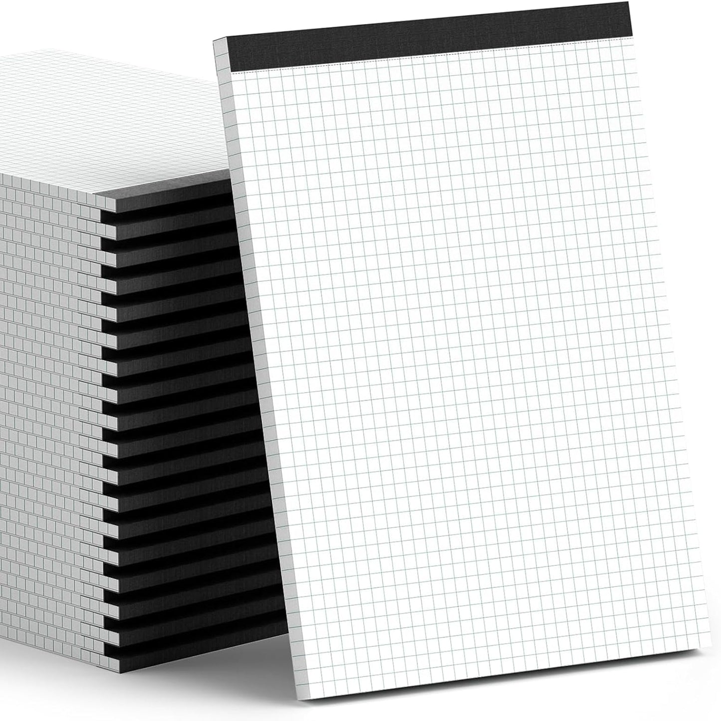 Zaviko Graph Paper Pad 8.5 x 11, 2 Pack, 4x4 Graph Ruled, Grid Paper Pad 8-1/2" x 11", Blueprint Quadrille Pad, Easy Tears Off, Grid Pad Notebook 8.5 x 11, White 70 GSM Graft Paper, 30 Sheets/Pad