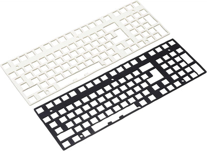 PATIKIL 5 x 17 Inch Keyboard Foam, 2Pcs 104/108 Layout Keyboard Sound Dampening Foam Pad Gasket Switches Dampener for Mechanical Key Boards, Black/White