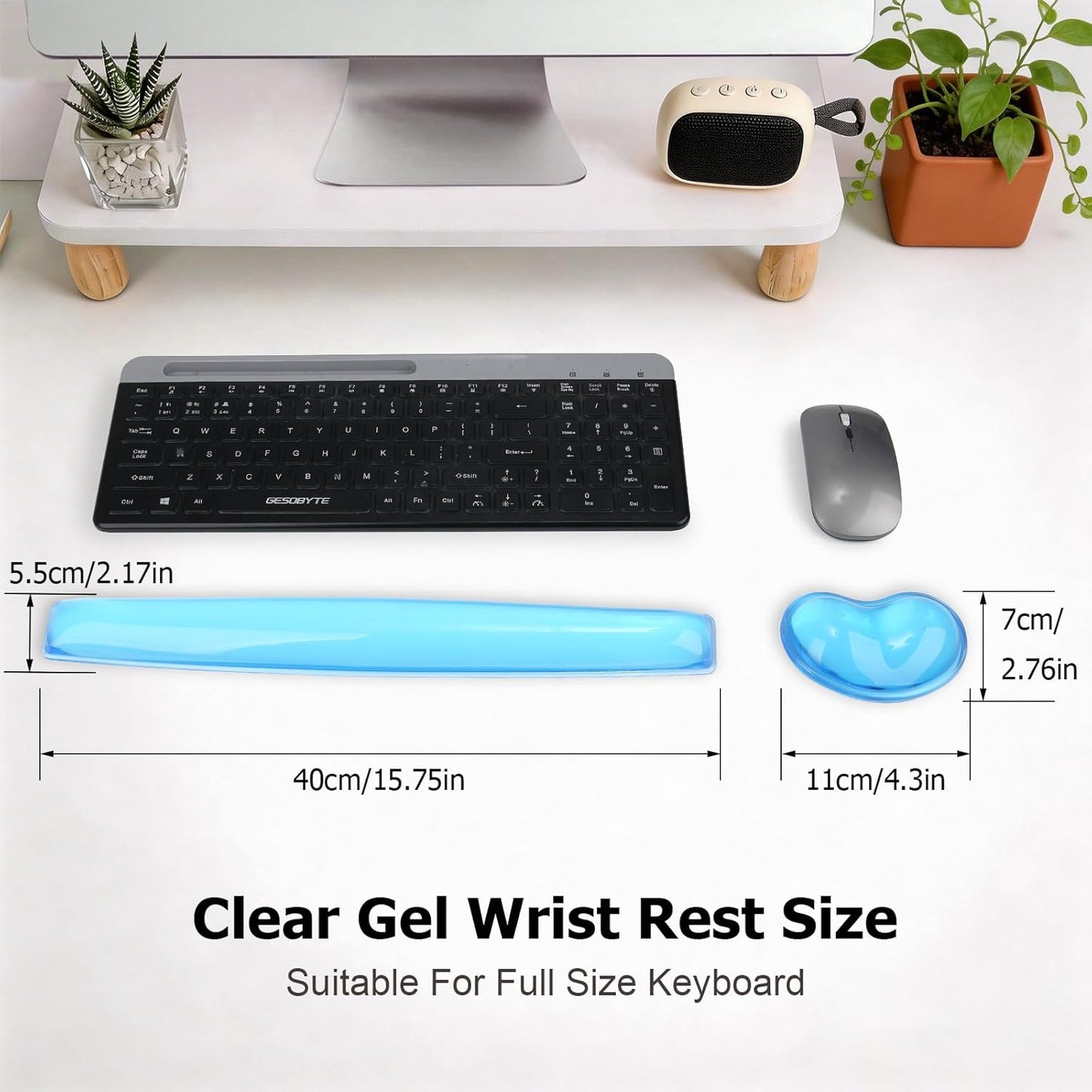 Gel Keyboard & Mouse Wrist Rest Set - Keyboard Wrist Rest Pad & Mouse Support for Office Gaming Pad Computer Laptop Ergonomic Comfortable Pain Relief- Pad Set (Mouse Support Only)