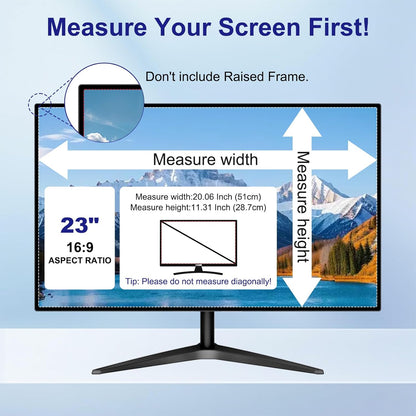 Laptop Privacy Screen 14 Inch 16:9 Aspect Ratio, Laptop Screen Privacy Shield Compatible With Lenovo Hp Dell Acer Asus Thinkpad Envy Xps, Removable Anti Glare Blue Light Computer Filter Protector
