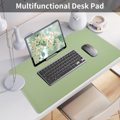 Bloss Leather Desk Pad and Keyboard Wrist Rest, Large Mouse Pad + Keyboard Pad+Mouse Wrist Support, Non-Slip Desk Mat Protector for Office, Home(31.5×15.7 Inches,Beige) - Colors B