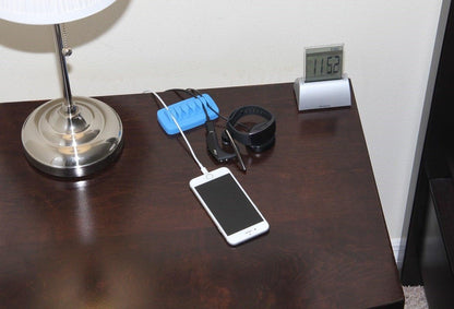 Desktop Cable Organizer, Weighted, Eco-Friendly Silicone, No Bad Smell, Bundled with 4 Reusable Cable Ties (Black)