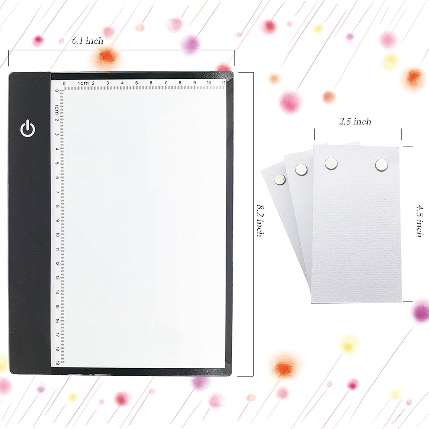 Canvall Flipbook Set for Drawing and Tracing Animation, Include: A5 LED Light Box, 540 Pages Animated Loose-Leaf Paper, 2 HB +12 Colored Drawing Pencils, Pencil Sharpener, Eraser and Screwdriver