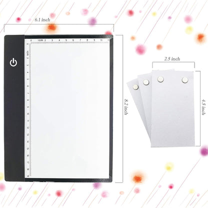 Canvall Flipbook Set for Drawing and Tracing Animation, Include: A5 LED Light Box, 540 Pages Animated Loose-Leaf Paper, 2 HB +12 Colored Drawing Pencils, Pencil Sharpener, Eraser and Screwdriver
