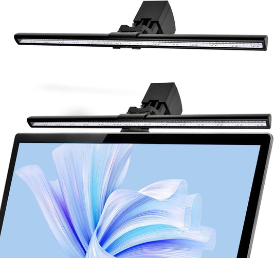 Computer Monitor Lamp, Screen Light Bar Eye Caring, Keyboard Lamp with Clamp/Adjustable Brightness and 3 Color Temperature/No Screen Glare/Space Saving/USB Powered/for Home&Office-40cm