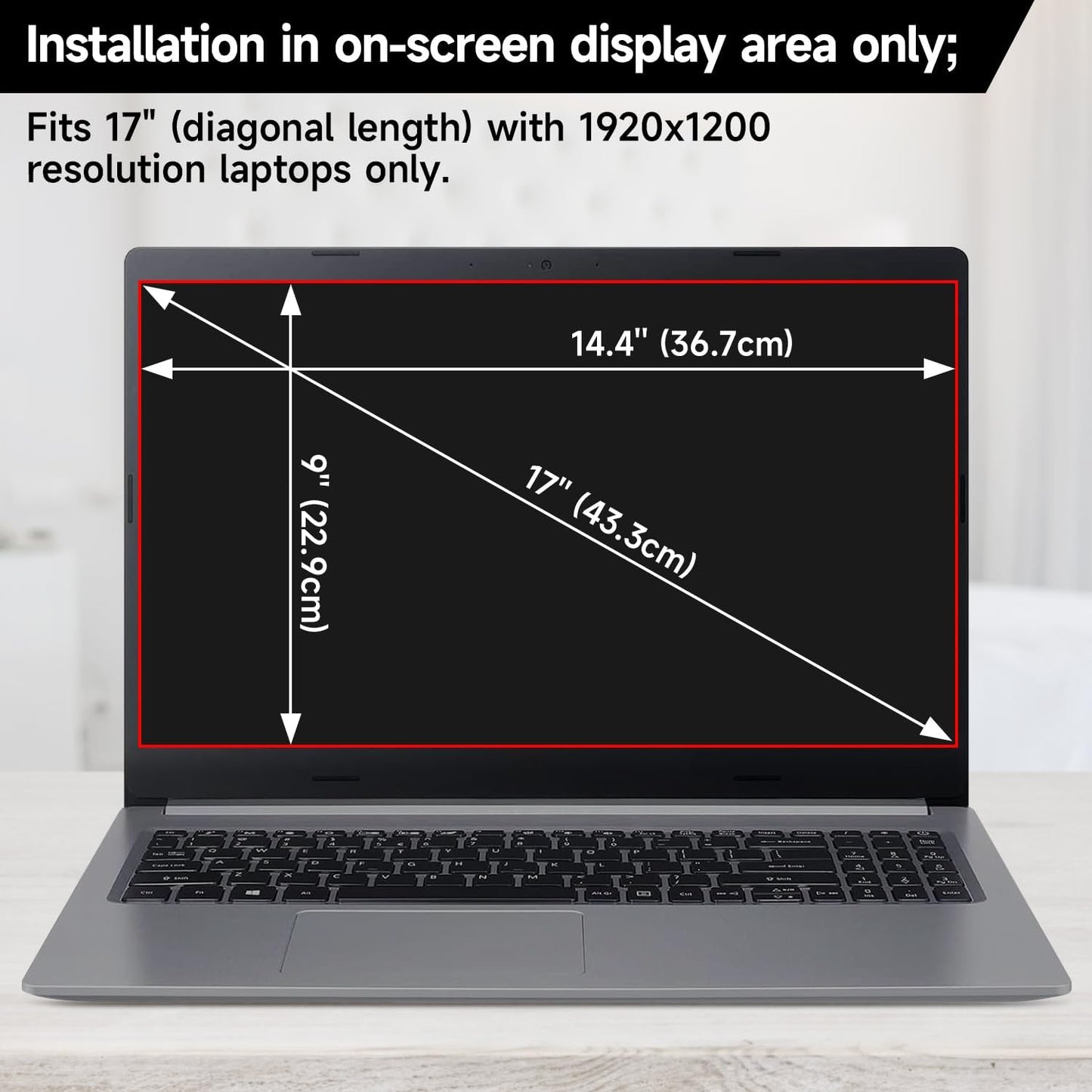 16 Inch 16:10 Laptop Privacy Screen Filter, Anti Blue Light Glare & Anti Scratch Computer Privacy Shield for 16" with 1920x1200 Aspect Ratio Laptop