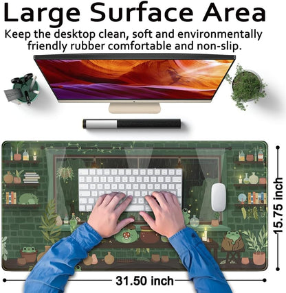 World Map Desk Mat Historical World Map Desk Pad Extra Large Computer Mouse Pad XL Black Topographic Mousepad Keyboard Pad for Desk Gaming Computer Laptop Office Non-Slip Desk Pad 31.5x11.8 in